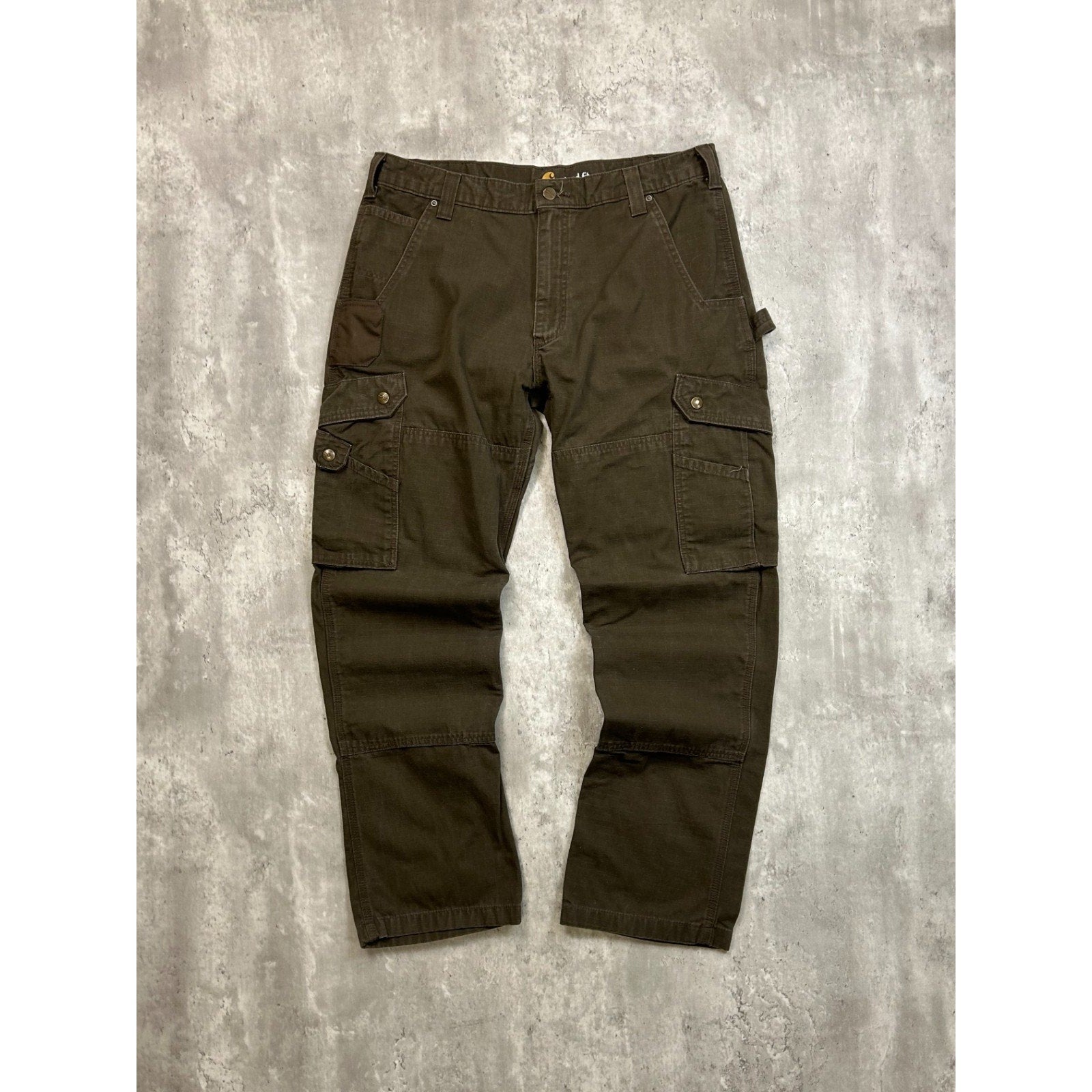 Vintage Carhartt Ripstop Canvas Workwear Cargo Carpenter Pants Size 36