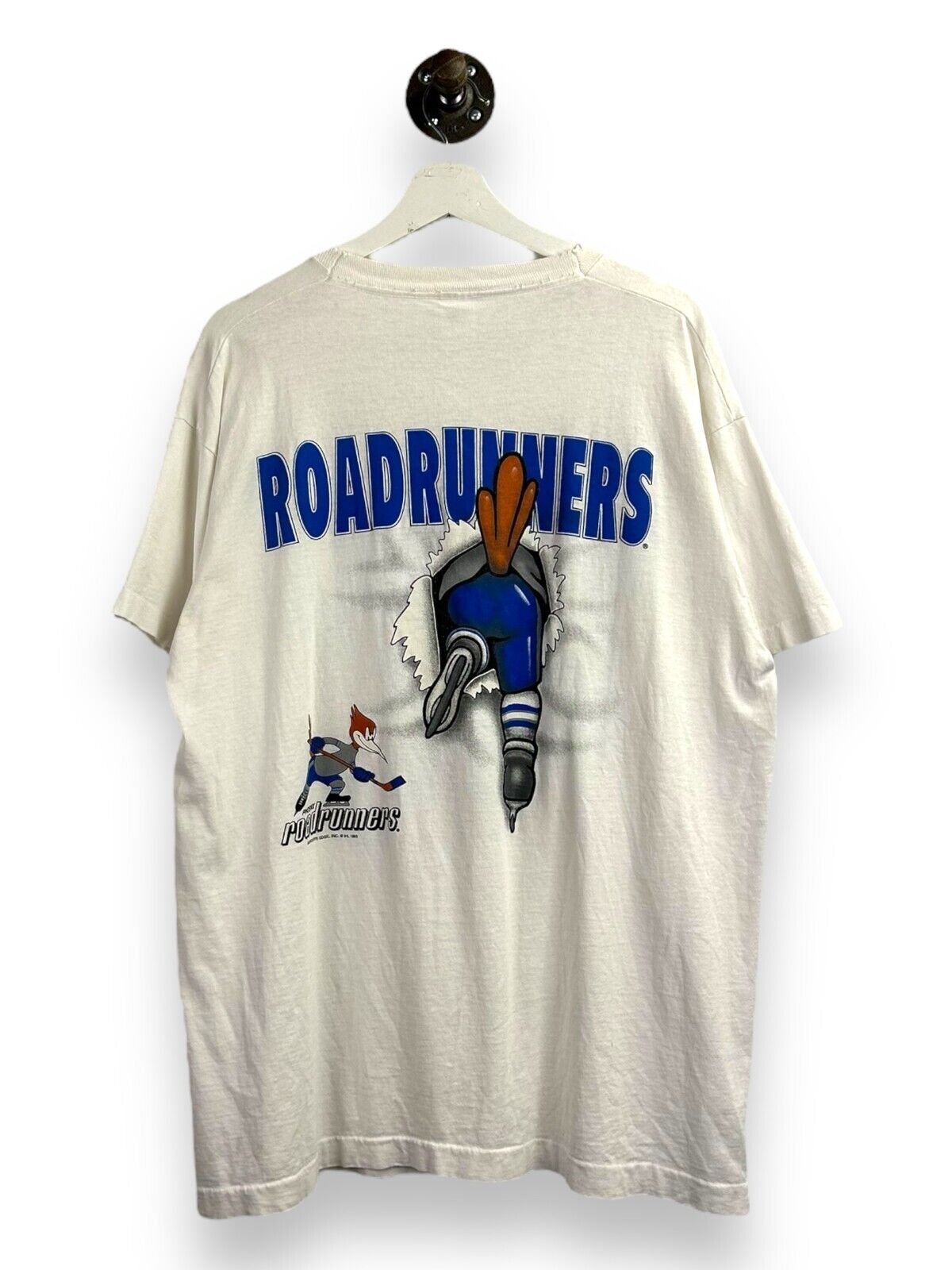 Vintage 1993 Phoenix Roadrunners IHL Chest Buster Hockey Graphic T-Shirt Size XL