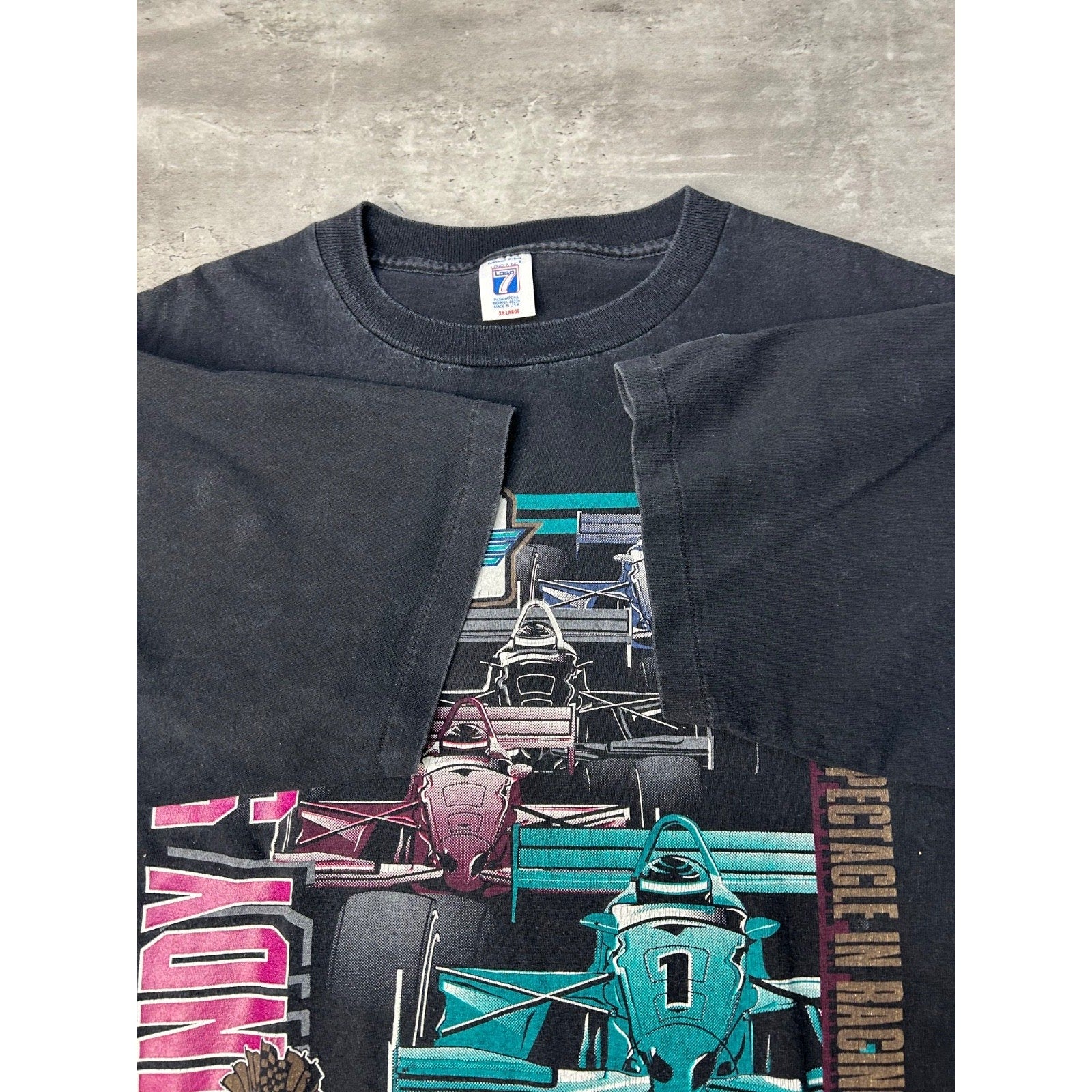 Vintage 90s Indianapolis 500 Nascar Racing Graphic T-Shirt Size 2XL