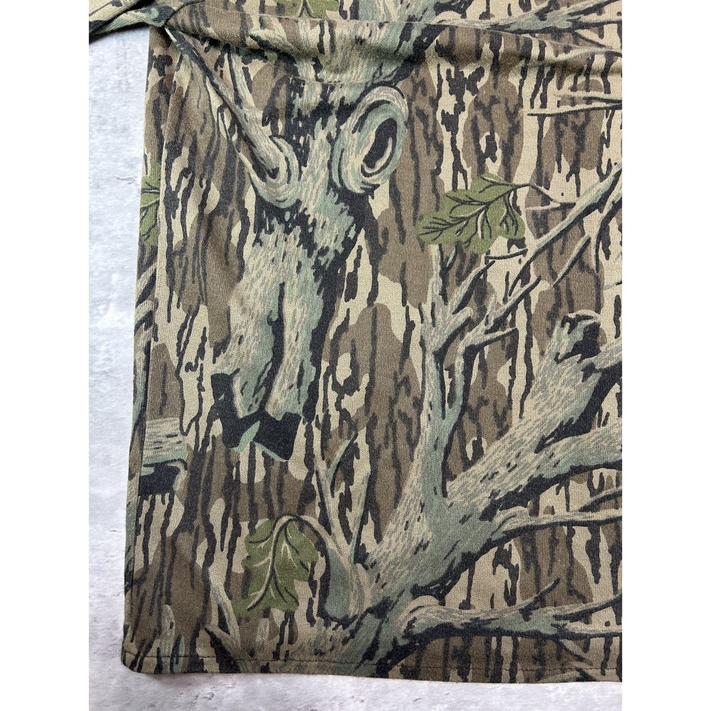Vintage 80s/90s Muleskin Tree Camo Hunting Full Zip Hooded Sweatshirt Size XL