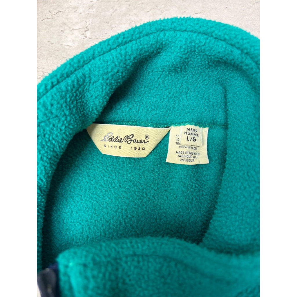 Vintage Eddie Bauer 1/4 Zip Fleece Pullover Sweatshirt Size Large