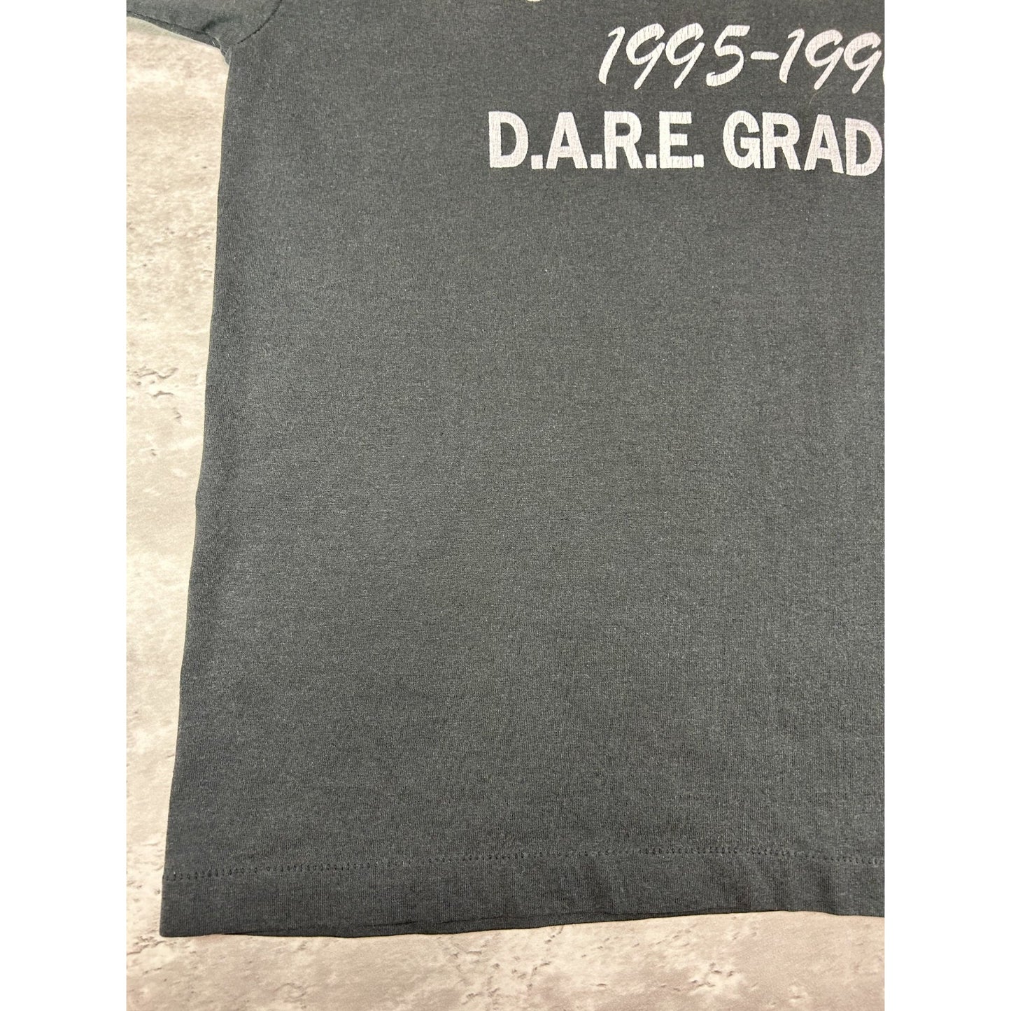 Vintage 80s/90s D.A.R.E Holland Patent Spellout Graphic T-Shirt Size Large
