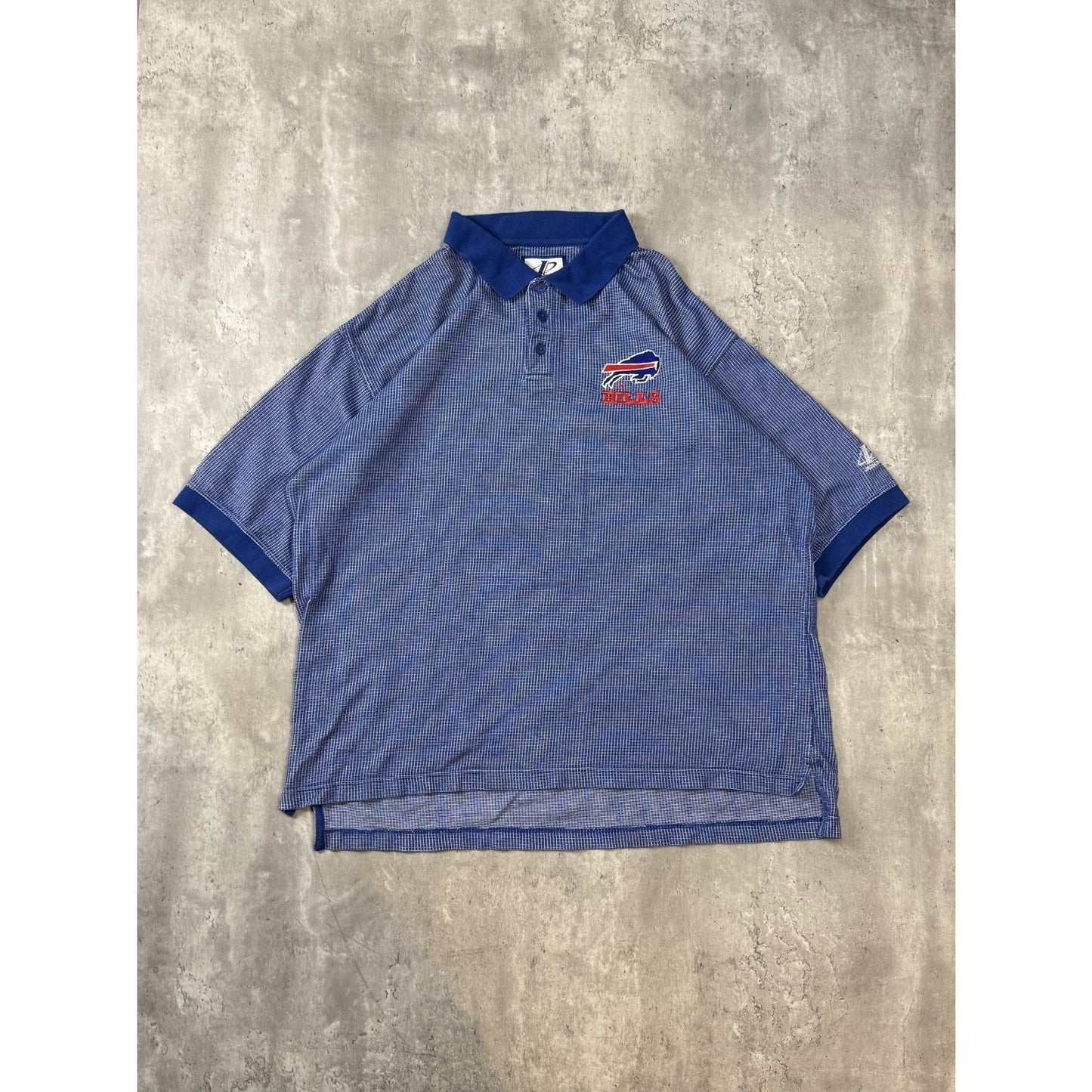 Vintage 90s Buffalo Bills NFL Embroidered Logo 1/4 Button Up Shirt Size 2XL