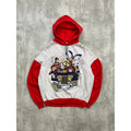 Vintage 1993 Cartoon Character Two Tone Pullover Hooded Sweatshirt Size Large