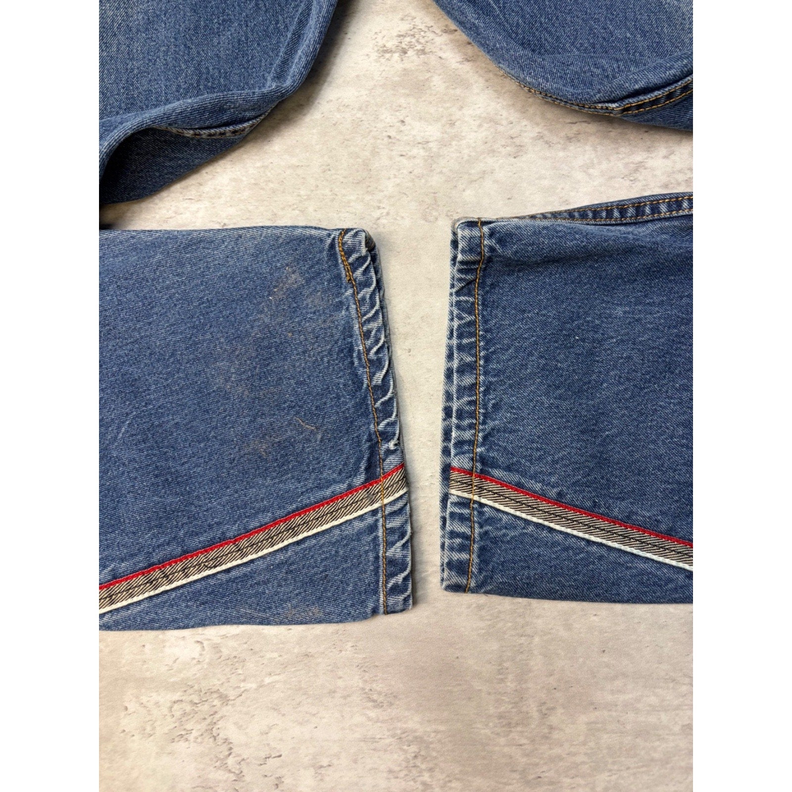 Vintage Y2K Evisu Two Tone Pocket Logo Medium Wash Denim Pants Size 40