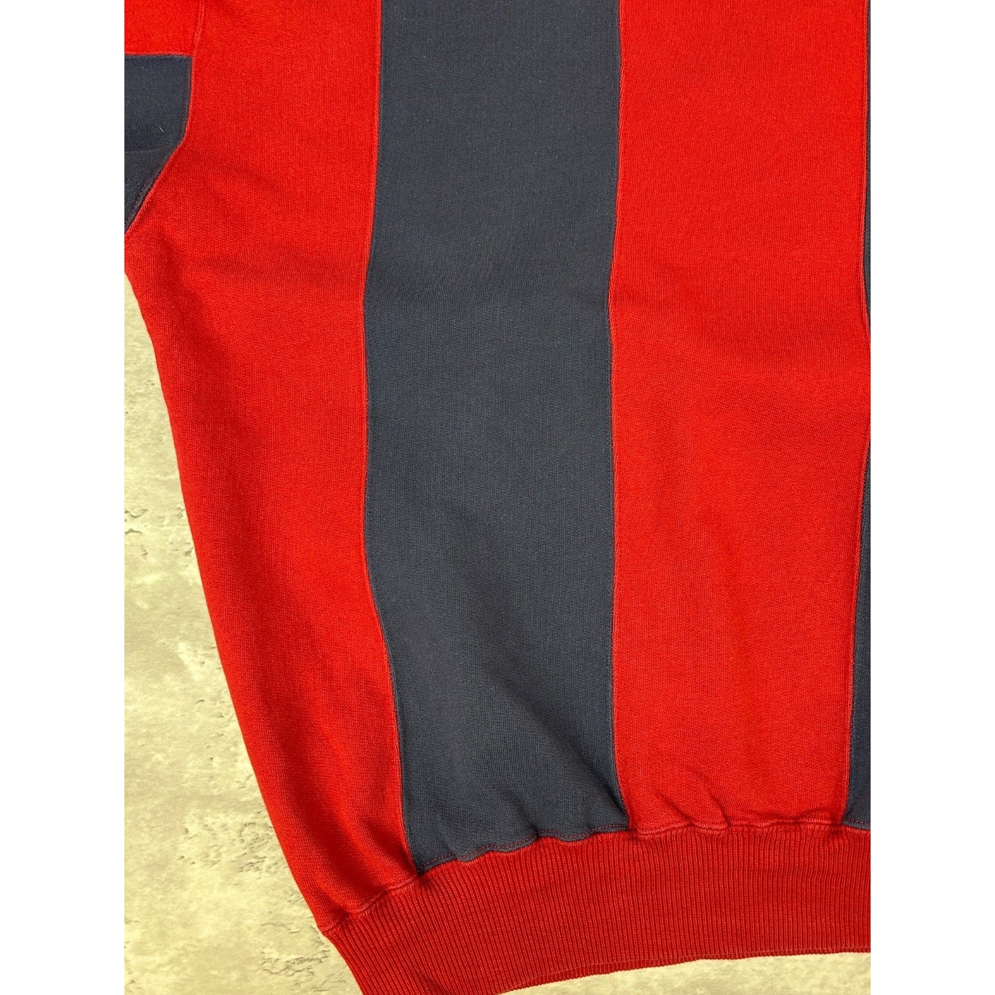 Vintage Chaps Embroidered Crest Striped Crewneck Sweatshirt Size Large