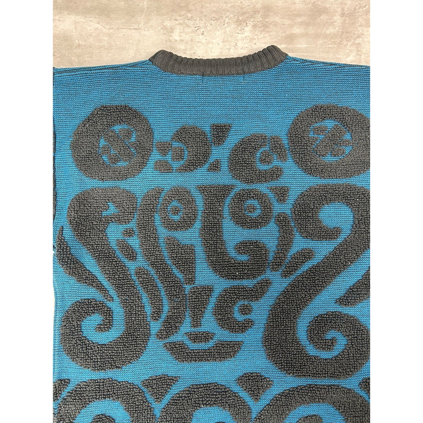 Vintage 90s Saturdays Abstract 3D Print Knit Sweater Size Large