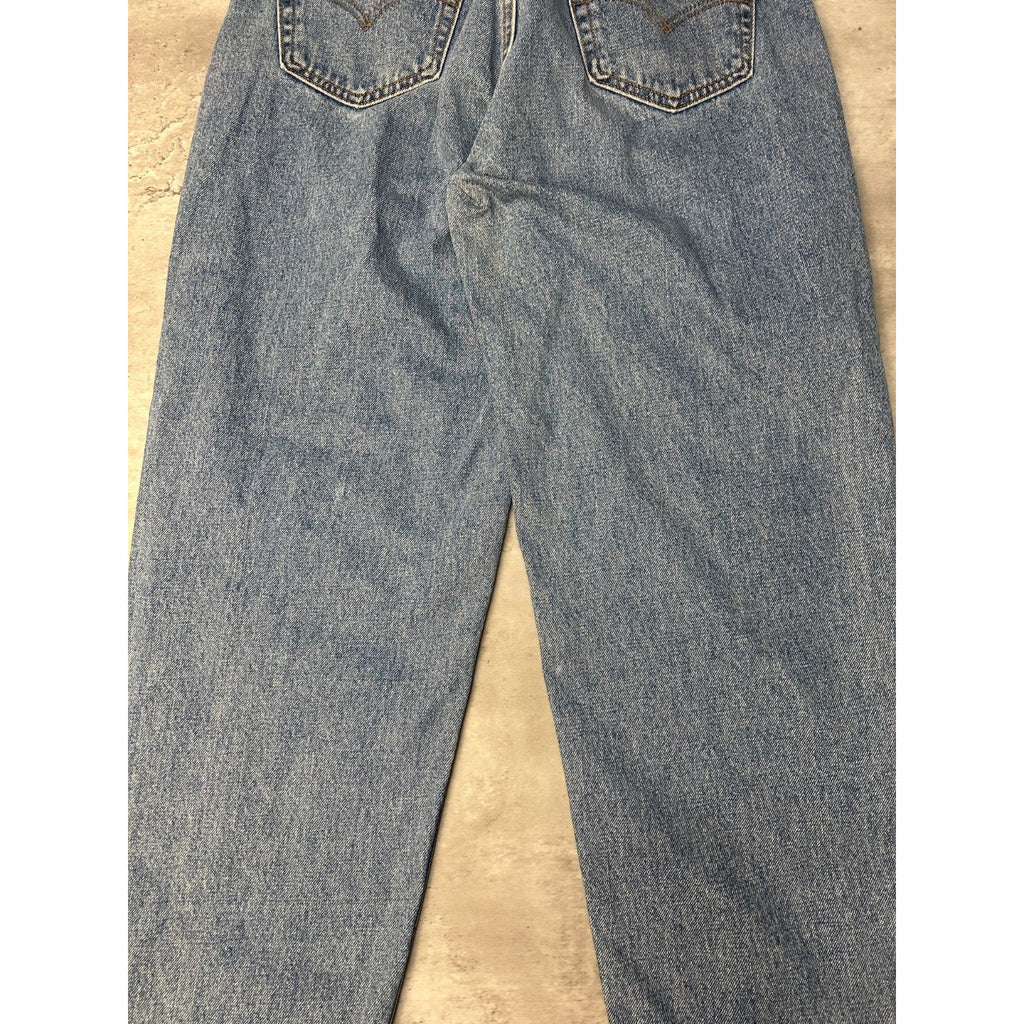 Vintage 90s Levis 550 Red Tab Relaxed Fit Medium Wash Denim Pants Size 33