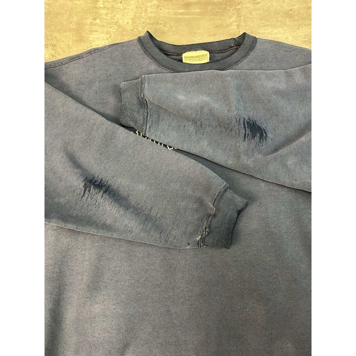 Vintage 90s Banana Republic Graphic Arc Spellout Sweatshirt Size Large