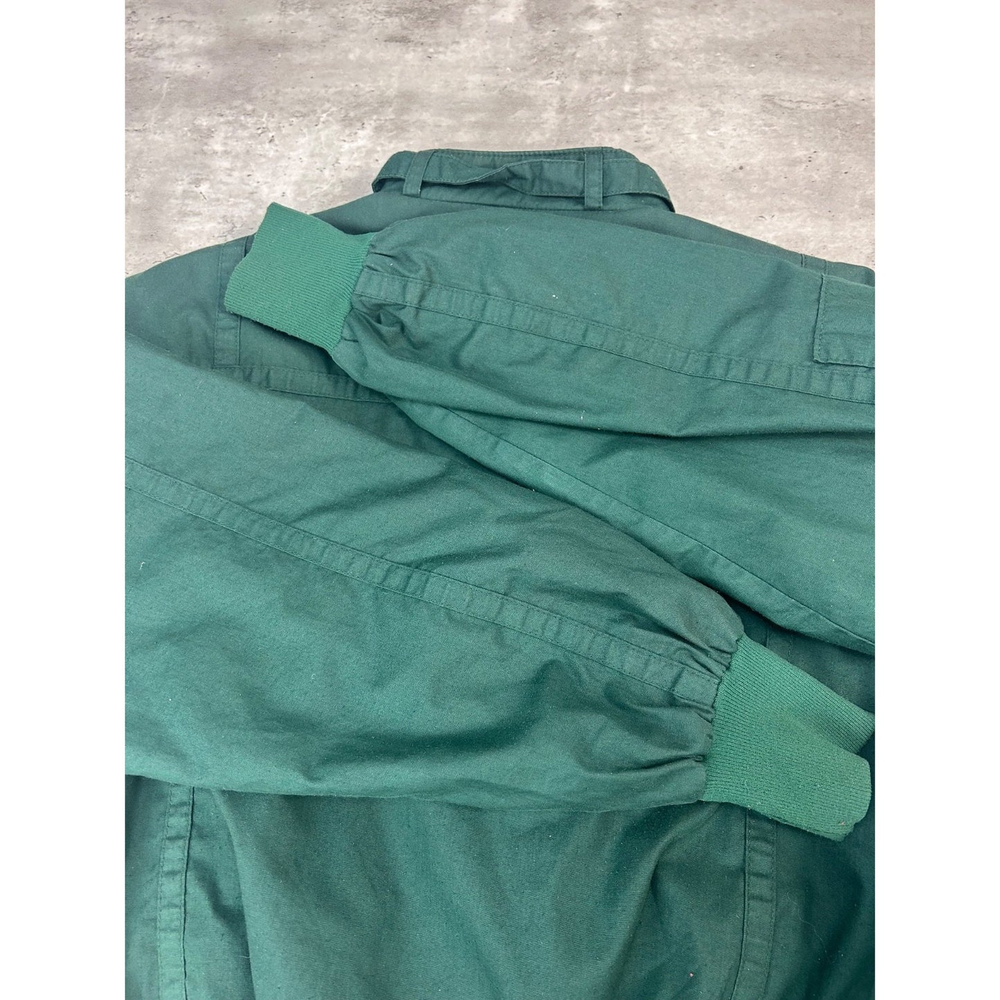 Vintage Lotus Embroidered Logo Full Zip Multi Pocket Bomber Jacket Size Large