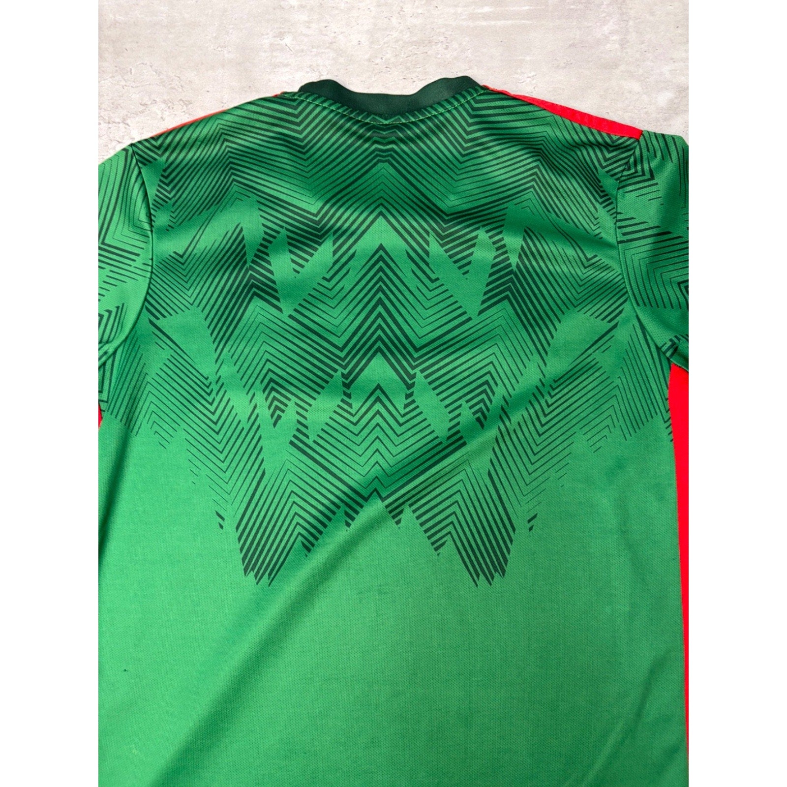 Vintage Mexico Adidas Soccer Green Jersey Size Large