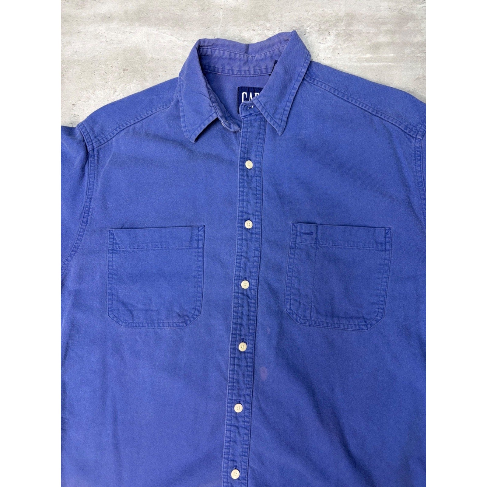 Vintage Gap Double Pocket Long Sleeve Button Up Shirt Size Medium
