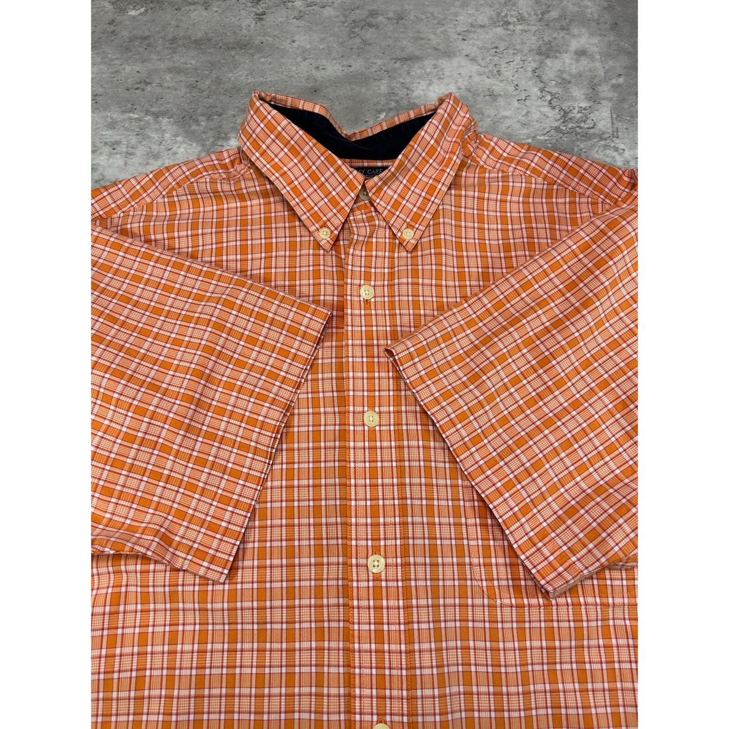 Vintage Chaps Ralph Lauren Plaid Print Reworked Cropped Button Up Shirt Sz Large