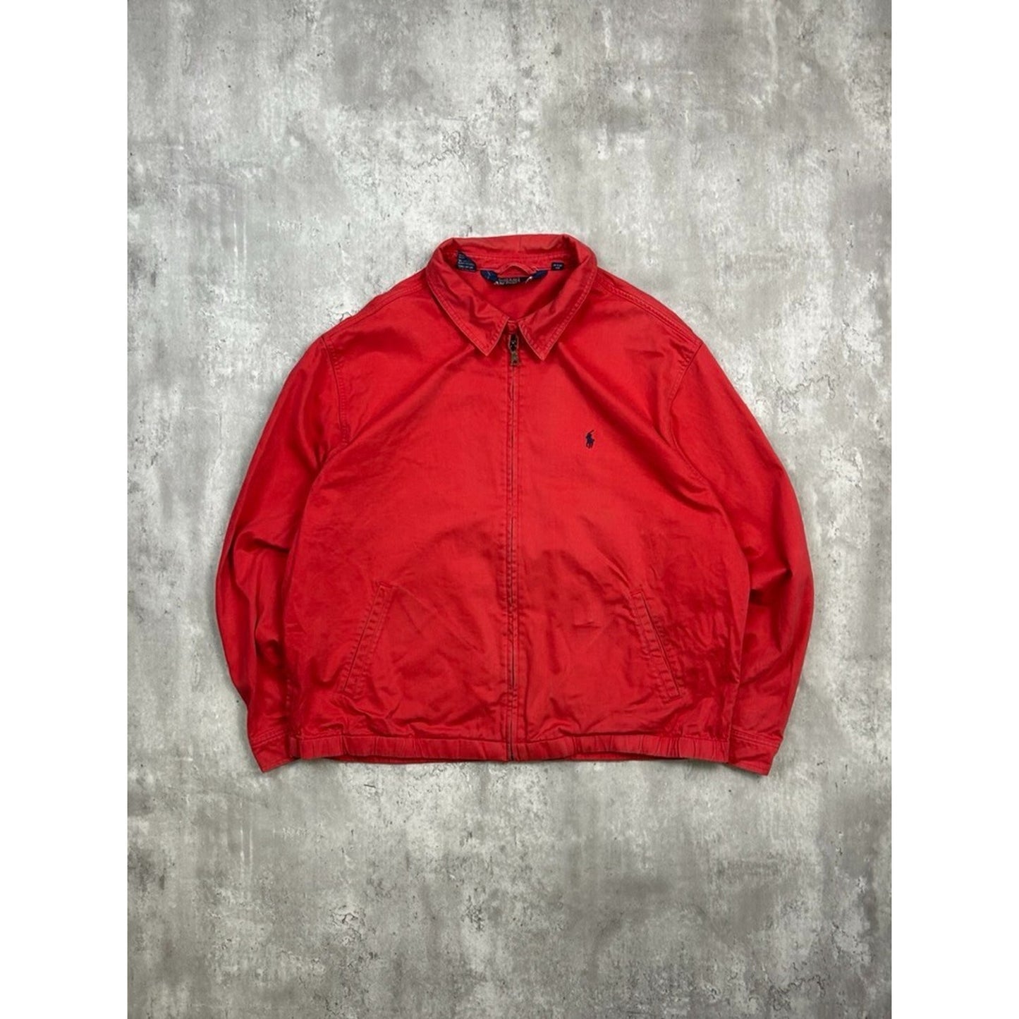 Vintage Polo Ralph Lauren Embroidered Pony Harrington Jacket Size XL Red