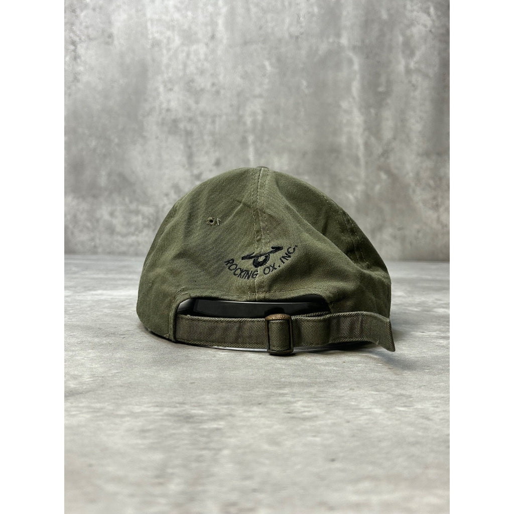 Vintage 90s Gary Wright Safaris Embroidered Spellout Strapback Hat OSFA