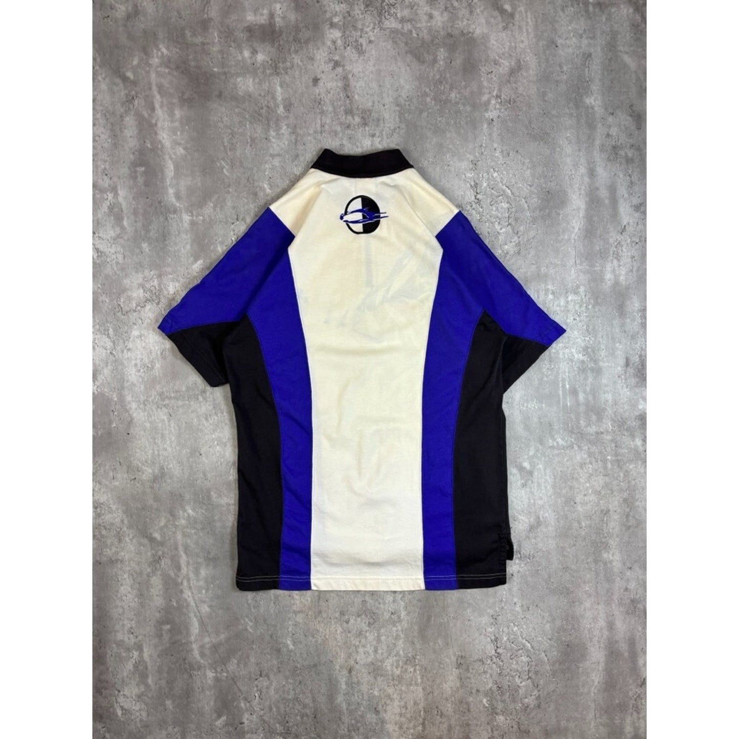 Vintage 90s Nike Embroidered Swoosh 1/4 Zip Jersey Style T-Shirt Size Small