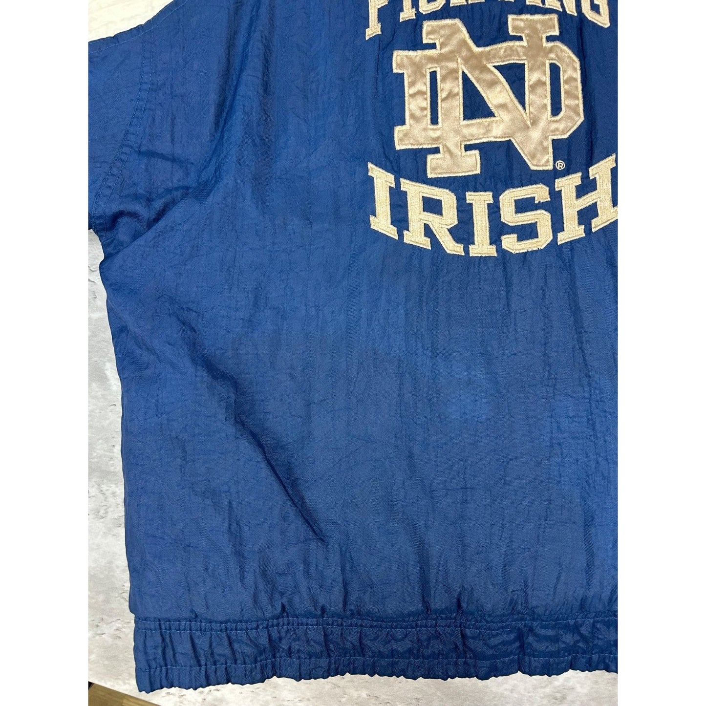 Vintage 90s Notre Dame Fighting Irish NCAA Insulated Starter Jacket Size Small