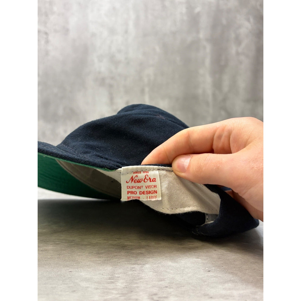 Vintage 90s Michigan Wolverines NCAA Embroidered Crest Graphic Snapback Hat OSFA