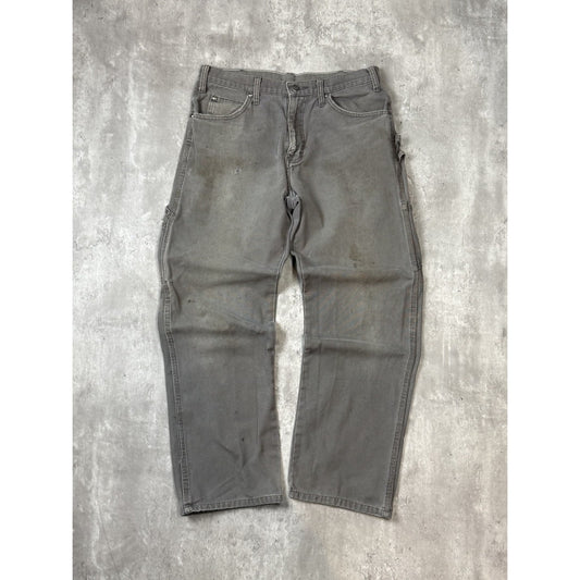 Vintage Dickies Canvas Workwear Carpenter Pants Size 32 Green