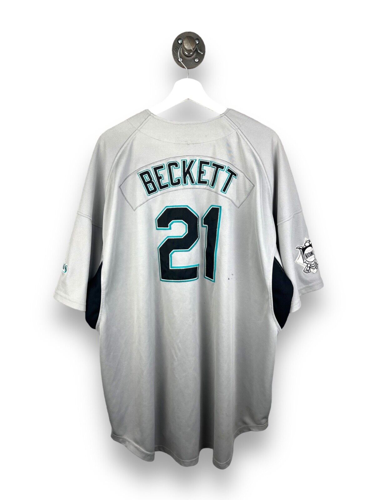 Vintage Nike Team Josh Beckett #21 Florida Marlins MLB Baseball Jersey Size 2XL