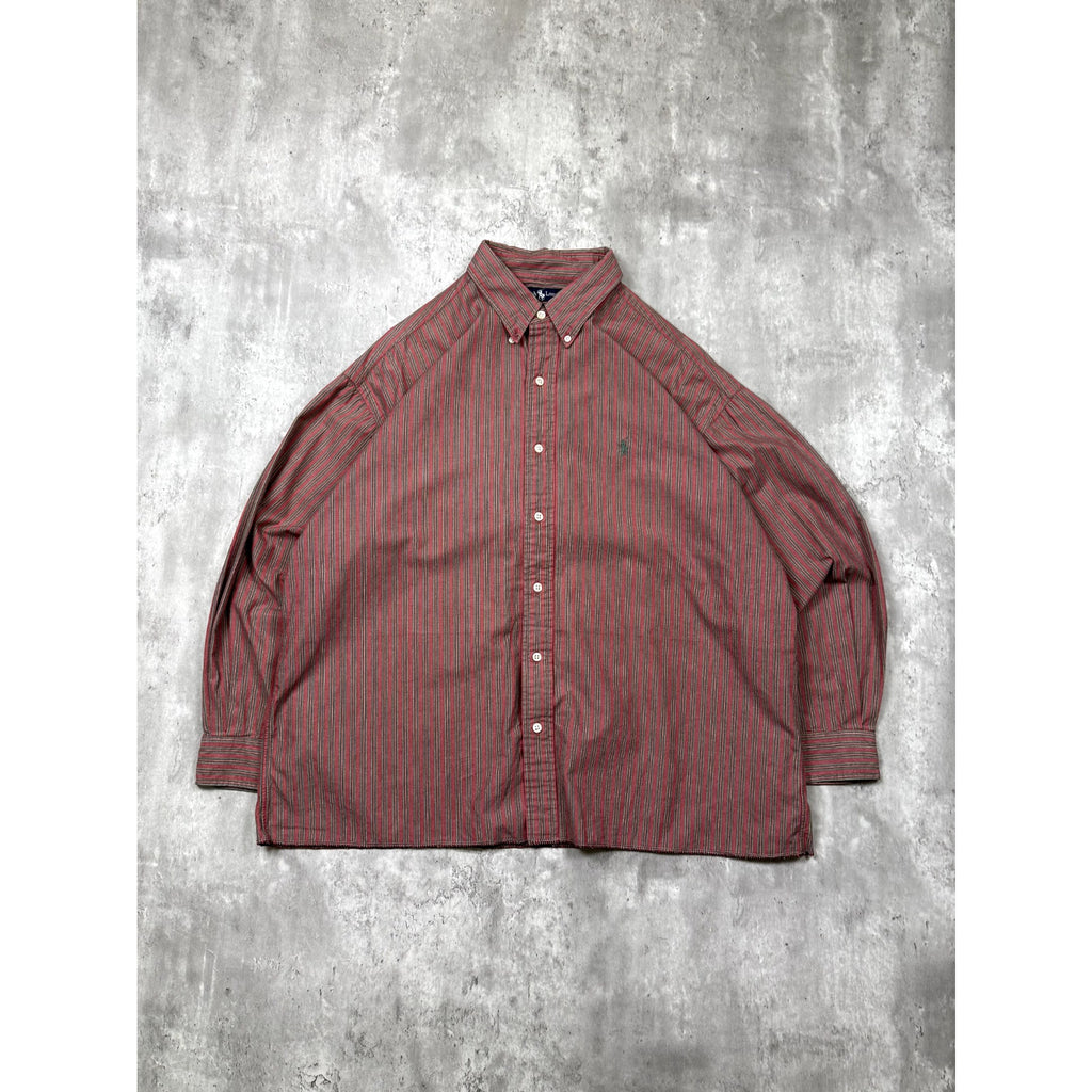 Vintage Polo Ralph Lauren Embroidered Pony Cropped Button Up Shirt Size XL
