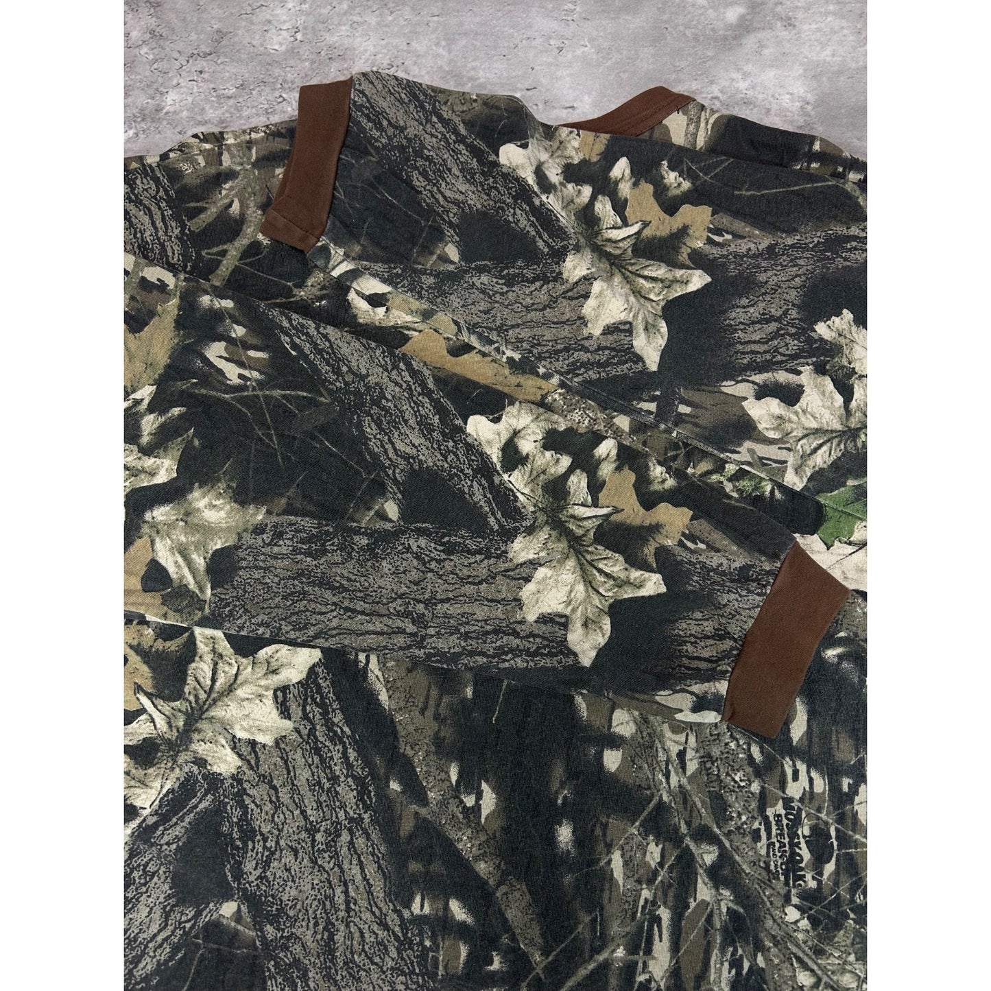 Vintage 90s Mossy Oak Break Up Tree Camo Long Sleeve T-Shirt Size XL