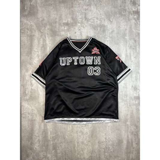 Vintage Y2K Uptown #03 Embroidered Spellout Pullover Baseball Jersey Size XXL
