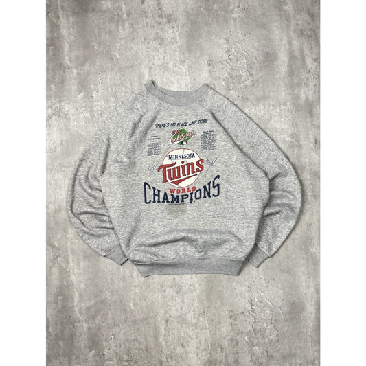 Vintage 1987 Minnesota Twins MLB World Series Champs Sweatshirt Size Large