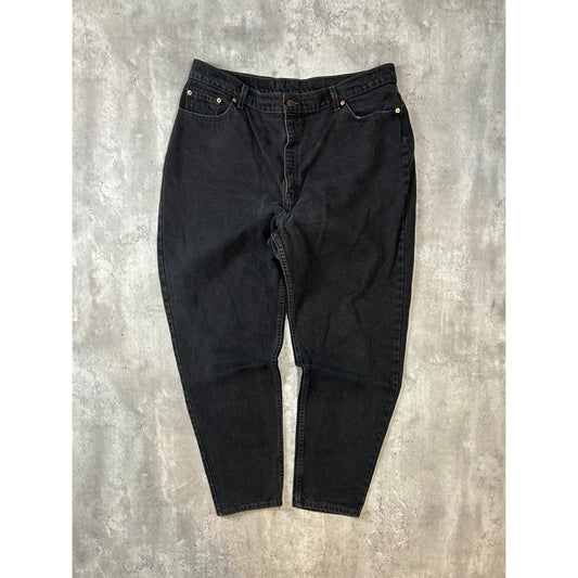 Vintage 90s Levis Red Tab 550 Tapered Leg Black Denim Pants Size 39