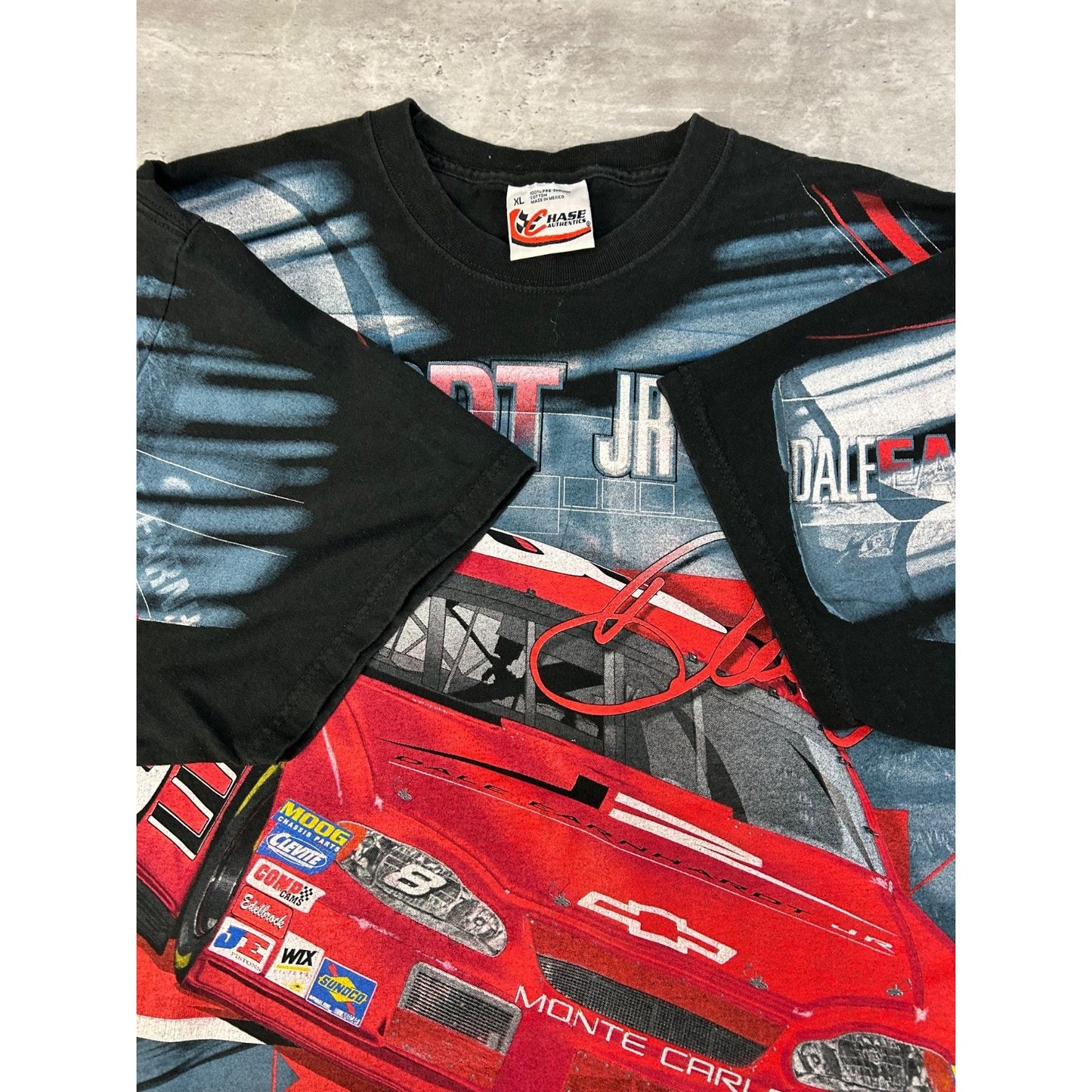 VTG Dale earnhardt Jr #8 Nascar Budweiser Racing All Over Print T-Shirt Size XL