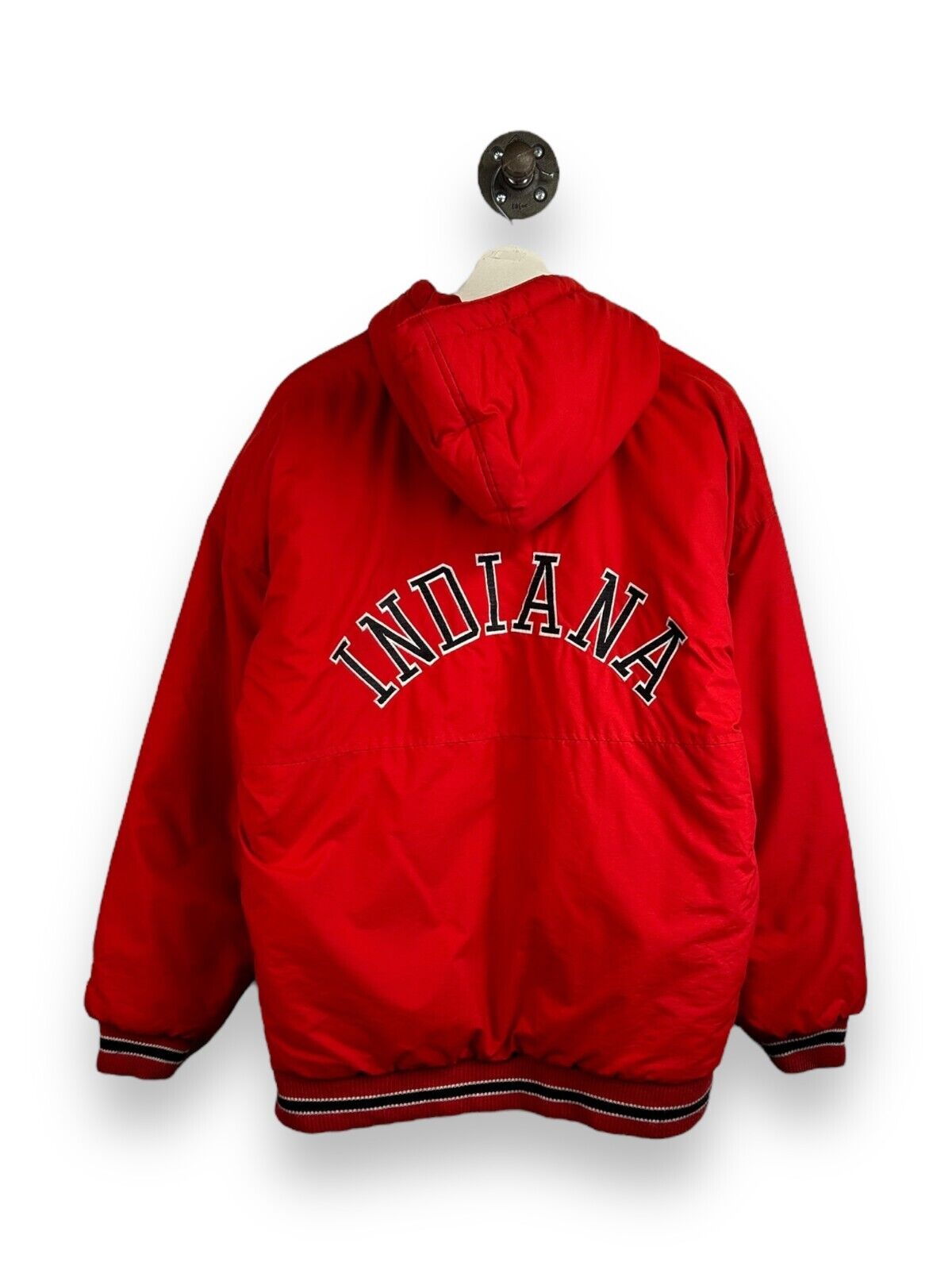 Vintage 80s Indiana Hoosiers NCAA Insulated Full Zip Starter Jacket Sz Medium