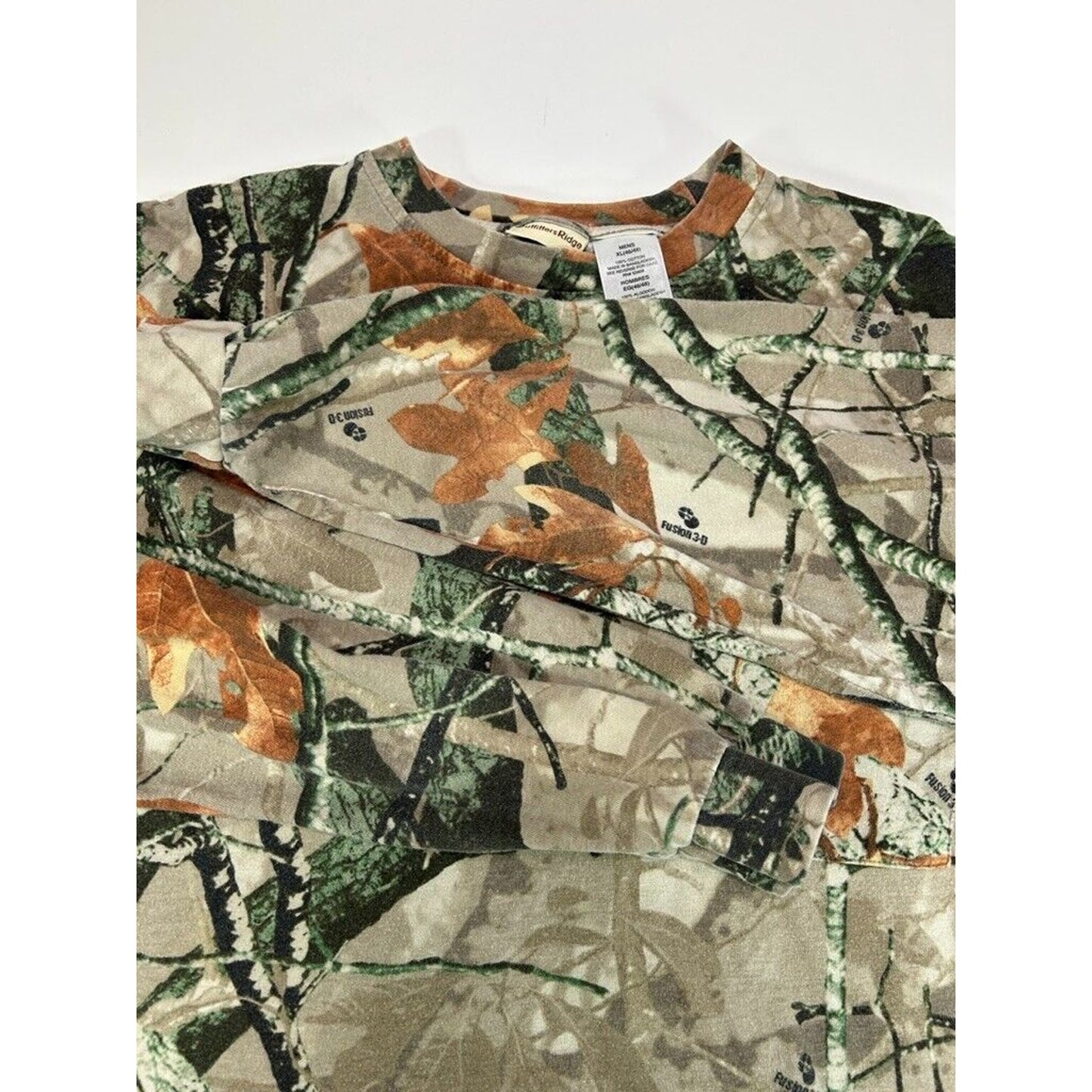 Outfitters Ridge Fusion 3-D Camo Hunter Long Sleeve T-Shirt Size XL