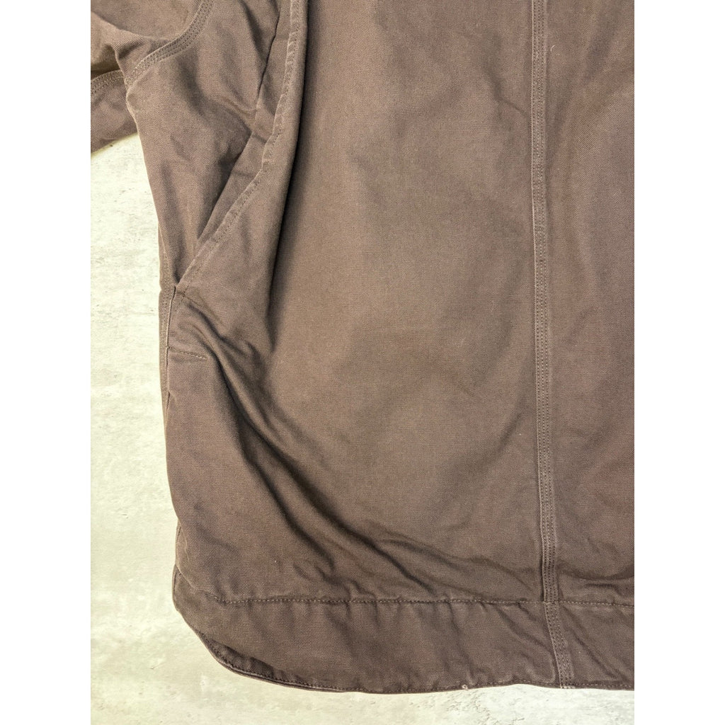 Carhartt Relaxed Fit Fleece Lined Hooded Chore Style Workwear Jacket Size XL