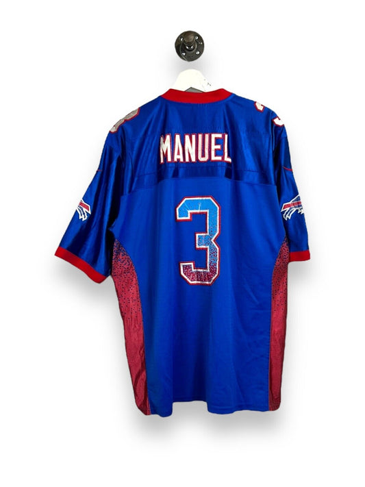 Vintage EJ Manuel #3 Buffalo Bills NFL Nike Football Jersey Size 52 XL Blue