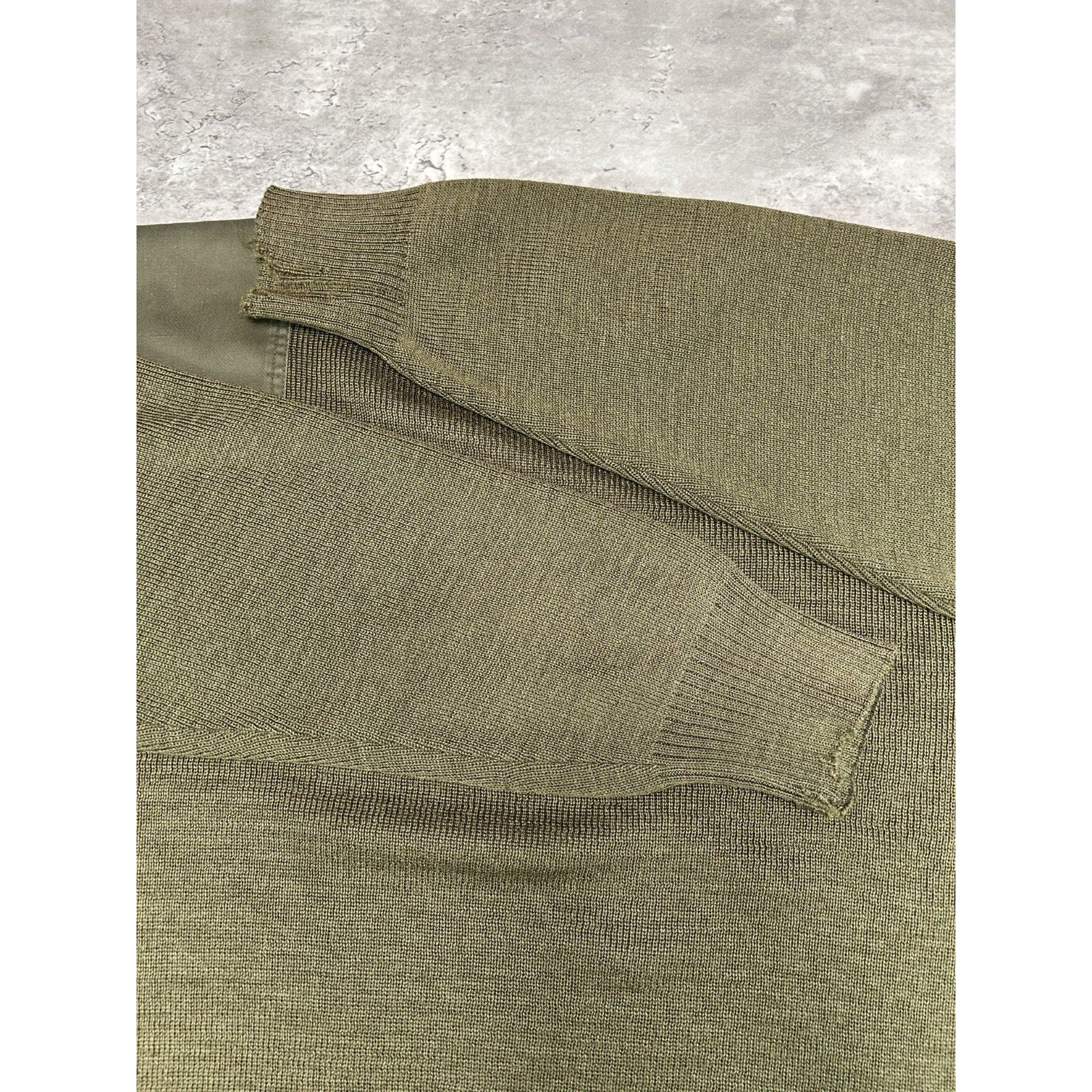 Vintage 80s/90s US Military Pullover Knit Sweater Size XL Green