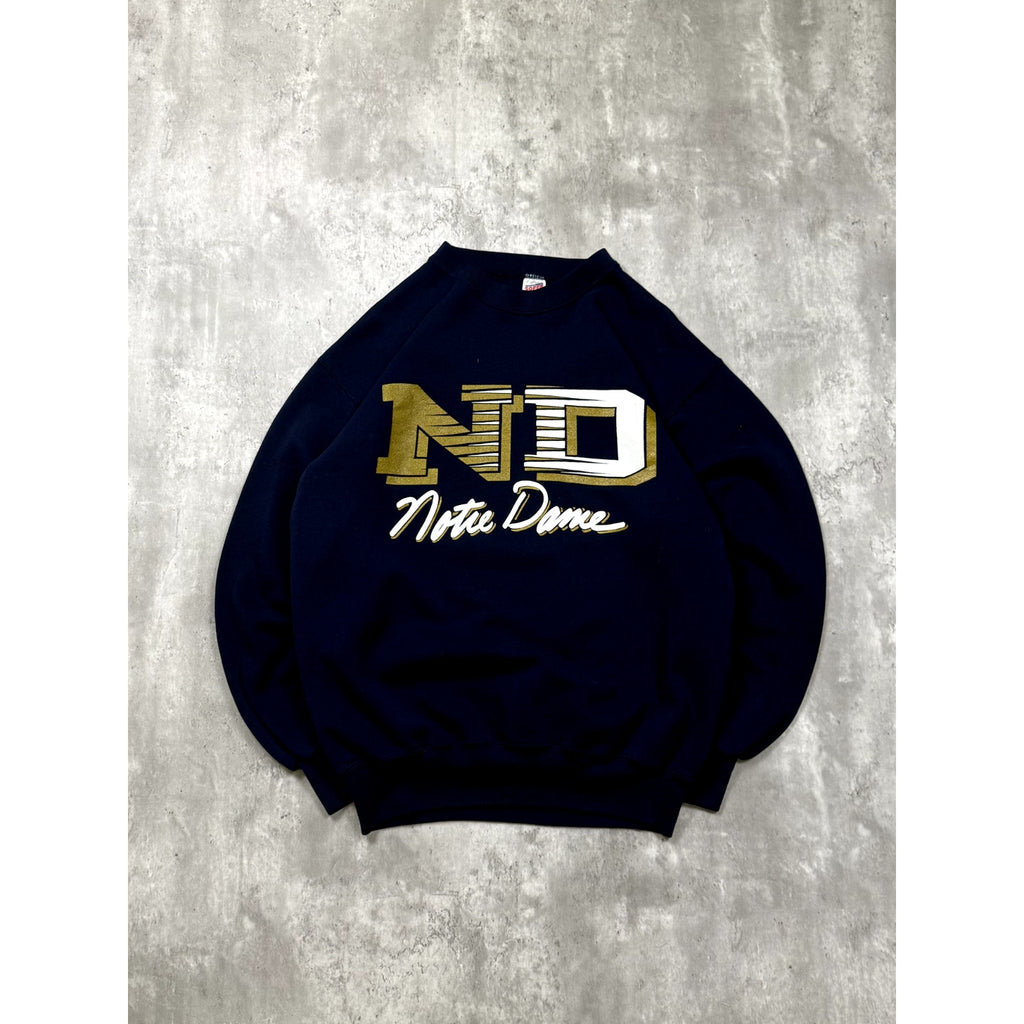 Vintage Notre Dame Fighting Irish NCAA Script Spellout Sweatshirt Size Large
