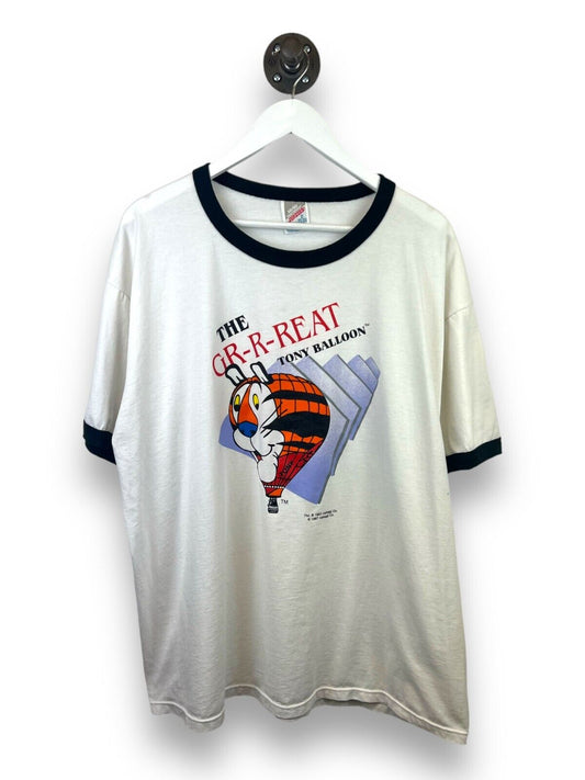 Vintage 1997 Kelloggs GR-R-REAT Tony Balloon Cereal Promo T-Shirt Size 2XL White