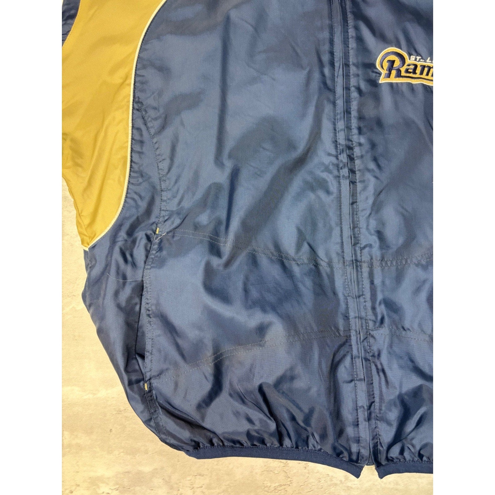 Vintage St Louis Rams NFL Reversible Windbreaker Jacket Size Medium