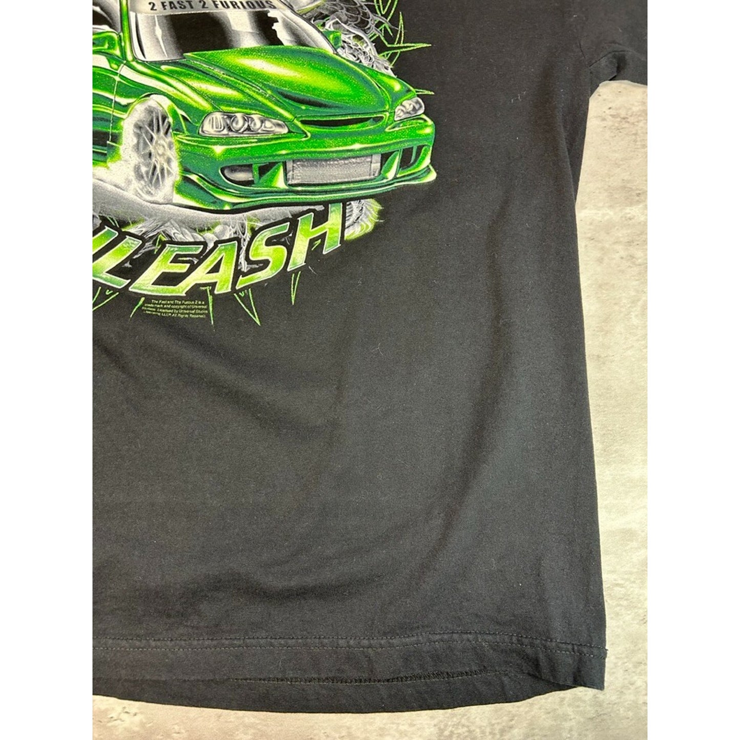 Vintage 2003 2 Fast 2 Furious Car Graphic Movie Promo T-Shirt Size XL Black