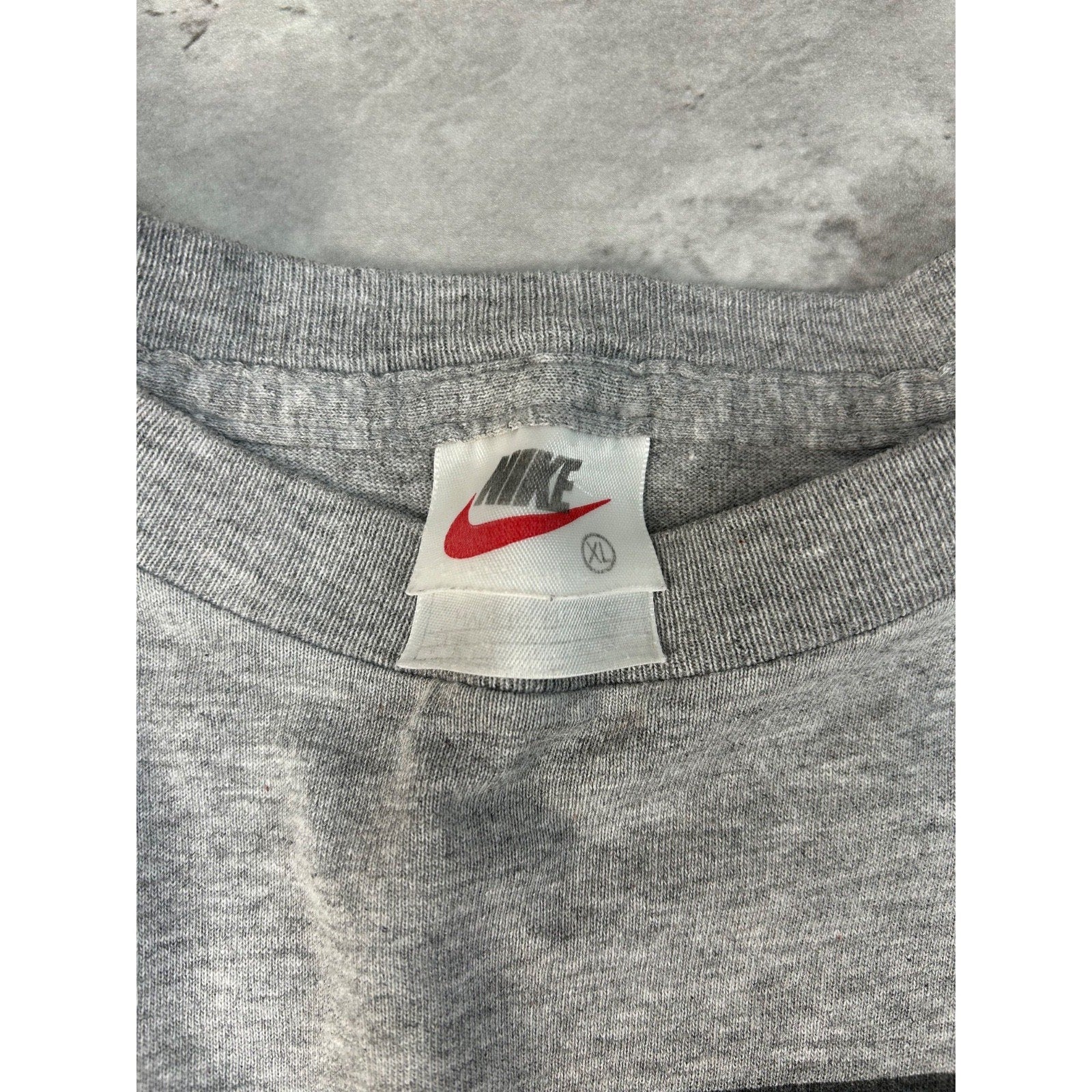 Vintage 90s Nike Box Logo Spellout Swoosh Graphic T-Shirt Size XL