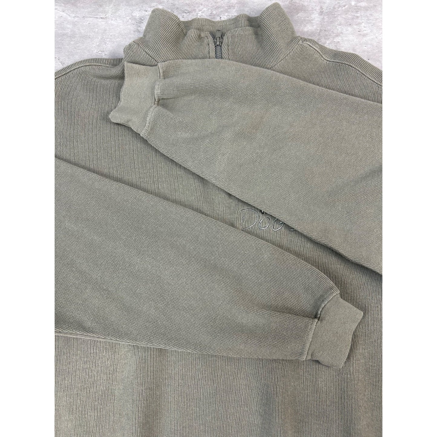 Vintage 90s Big Dogs Embroidered Spellout 1/4 Zip Pullover Sweatshirt Size XL