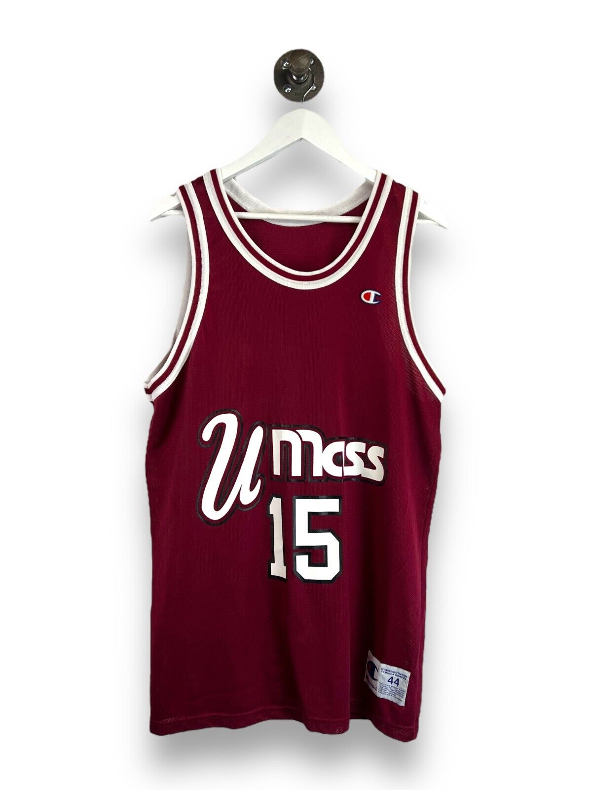 Vintage #15 Umass NCAA Collegiate Champion Basketball Jersey Size 44 Large