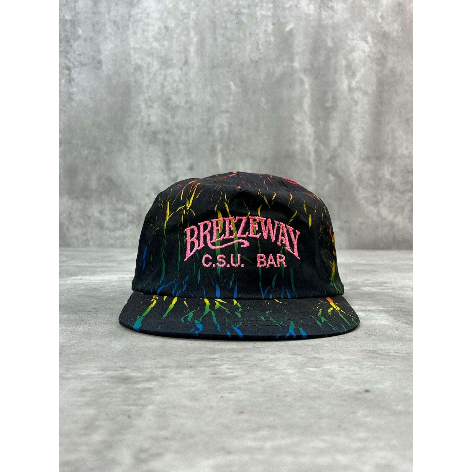 Vintage 90s Breezeway C.S.U Bar Embroidered Spellout Snapback Hat OSFA