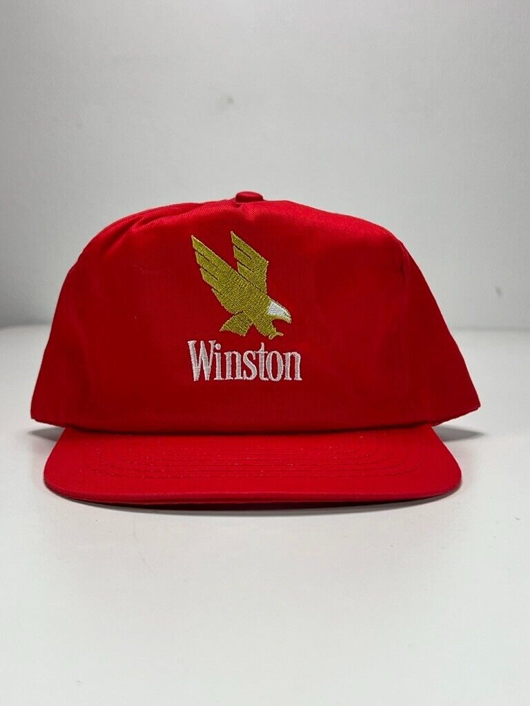 Vintage 90s Winston Racing Embroidered Logo Snapback Hat OSFA Red