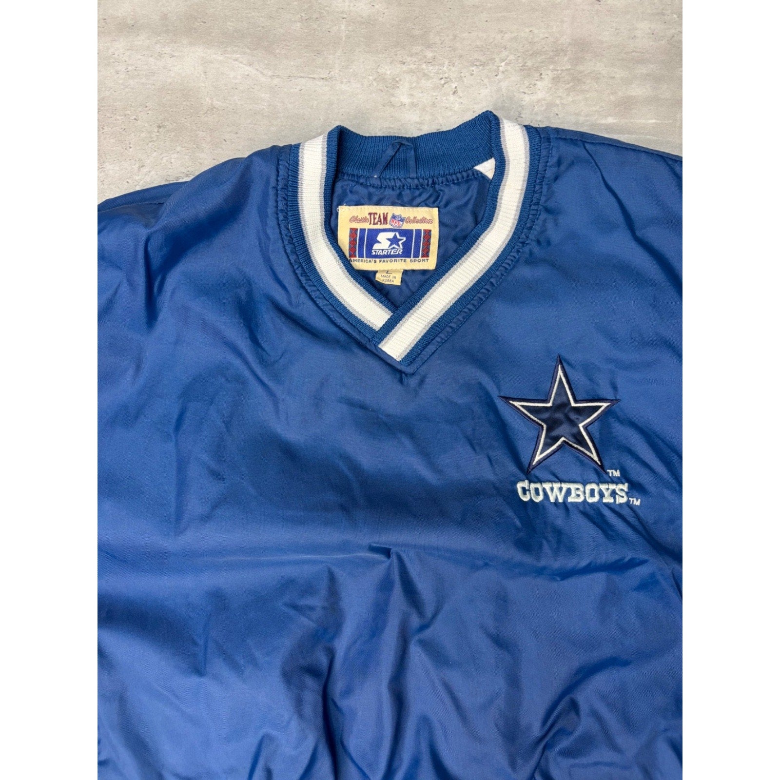 VTG 90s Emmitt Smith #22 Dallas Cowboys NFL Starter Windbreaker Jacket Sz Large