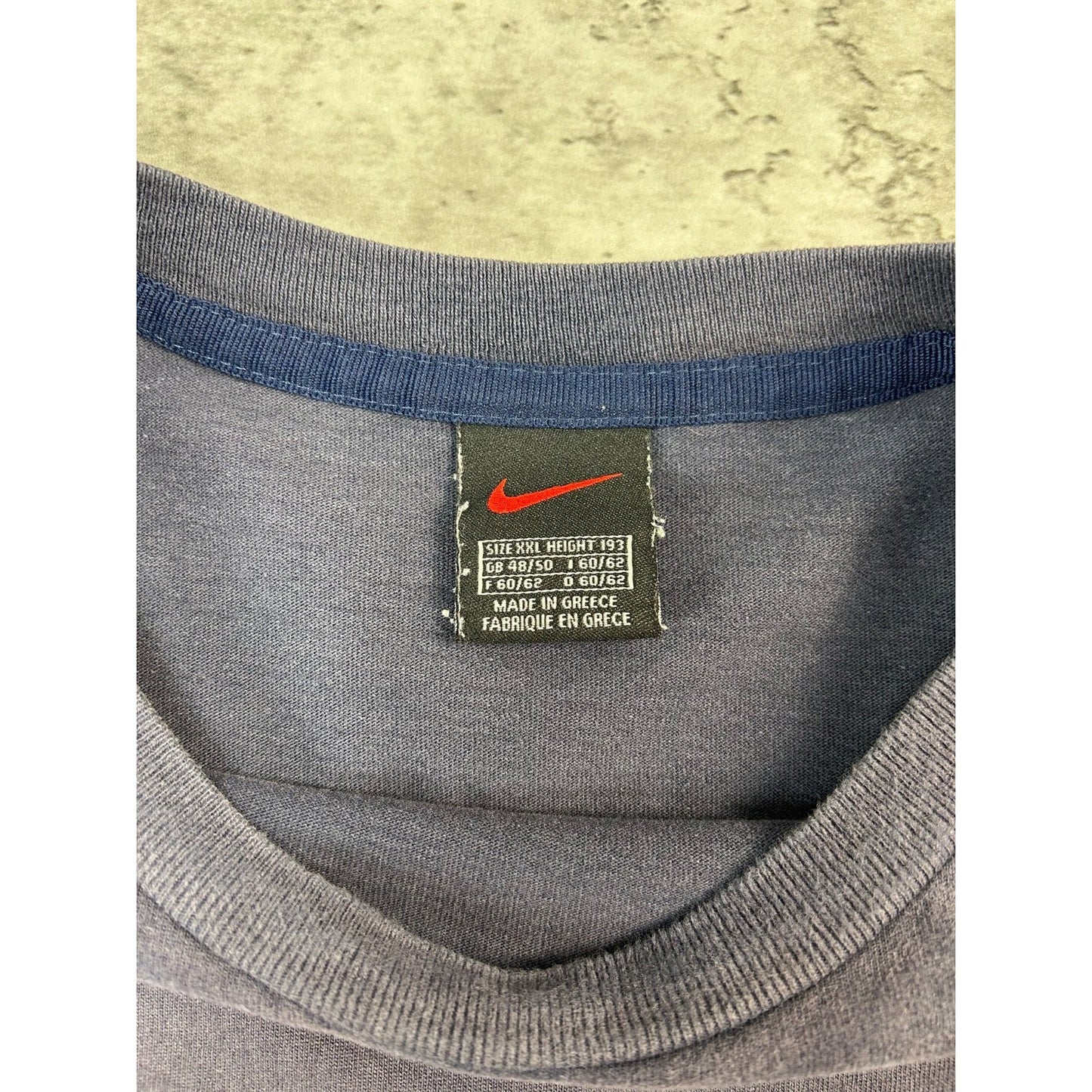 Vintage 2000s Nike Embroidered Swoosh T-Shirt Size 2XL Navy Blue