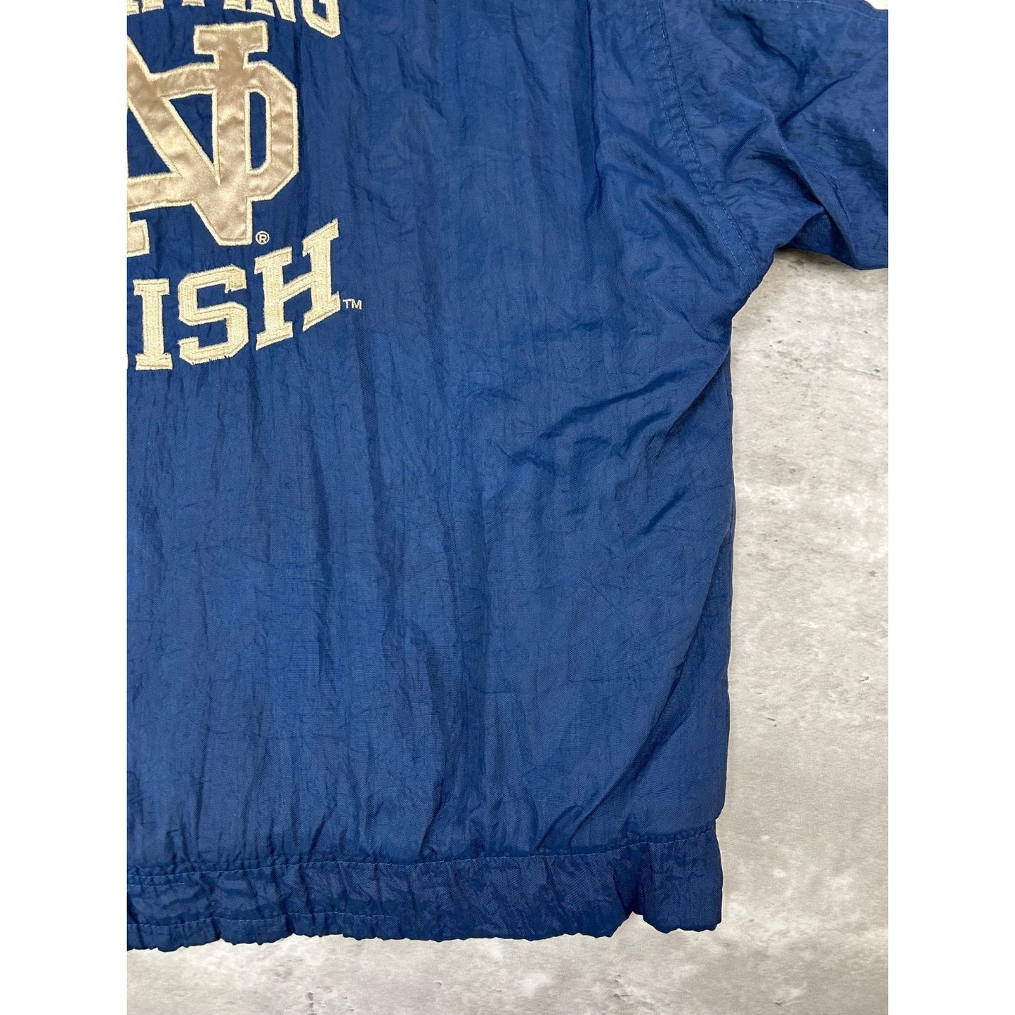 Vintage 90s Notre Dame Fighting Irish NCAA Insulated Starter Jacket Size Small