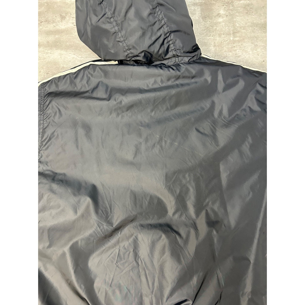 Vintage Adidas Embroidered Logo Nylon Full Zip Hooded Jacket Size Large