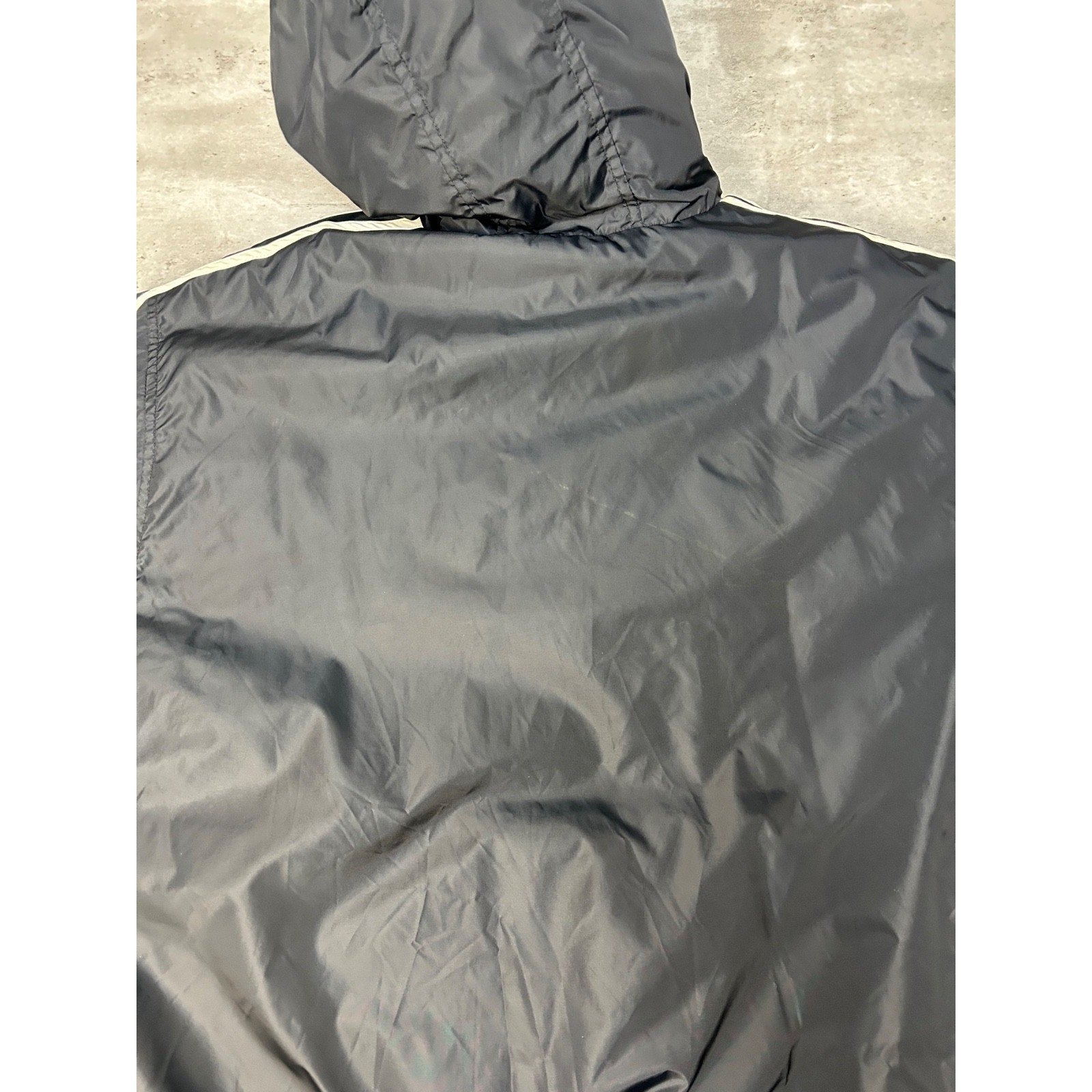 Vintage Adidas Embroidered Logo Nylon Full Zip Hooded Jacket Size Large
