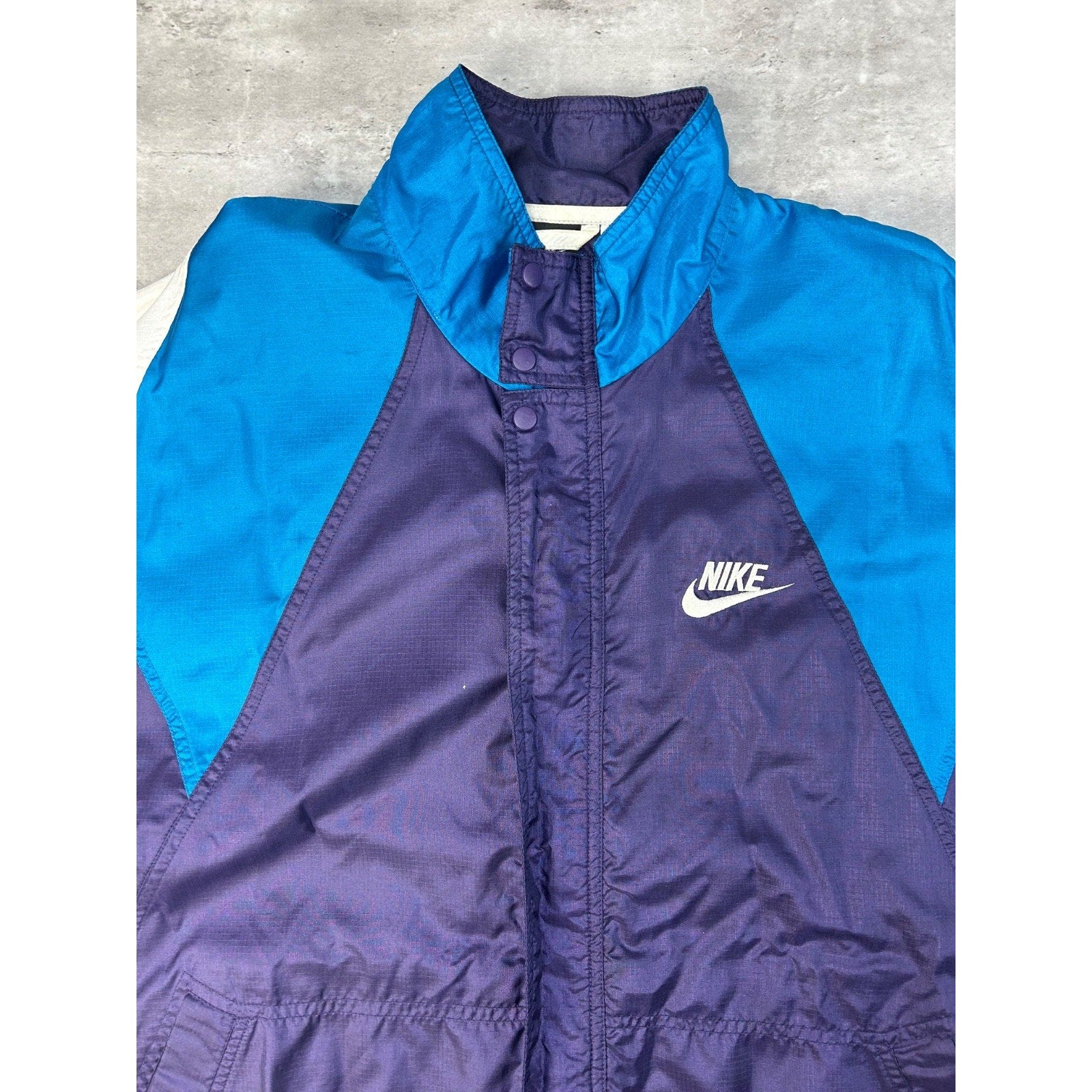 Vintage 90s Nike Embroidered Logo Swoosh Nylon Windbreaker Jacket Size XL